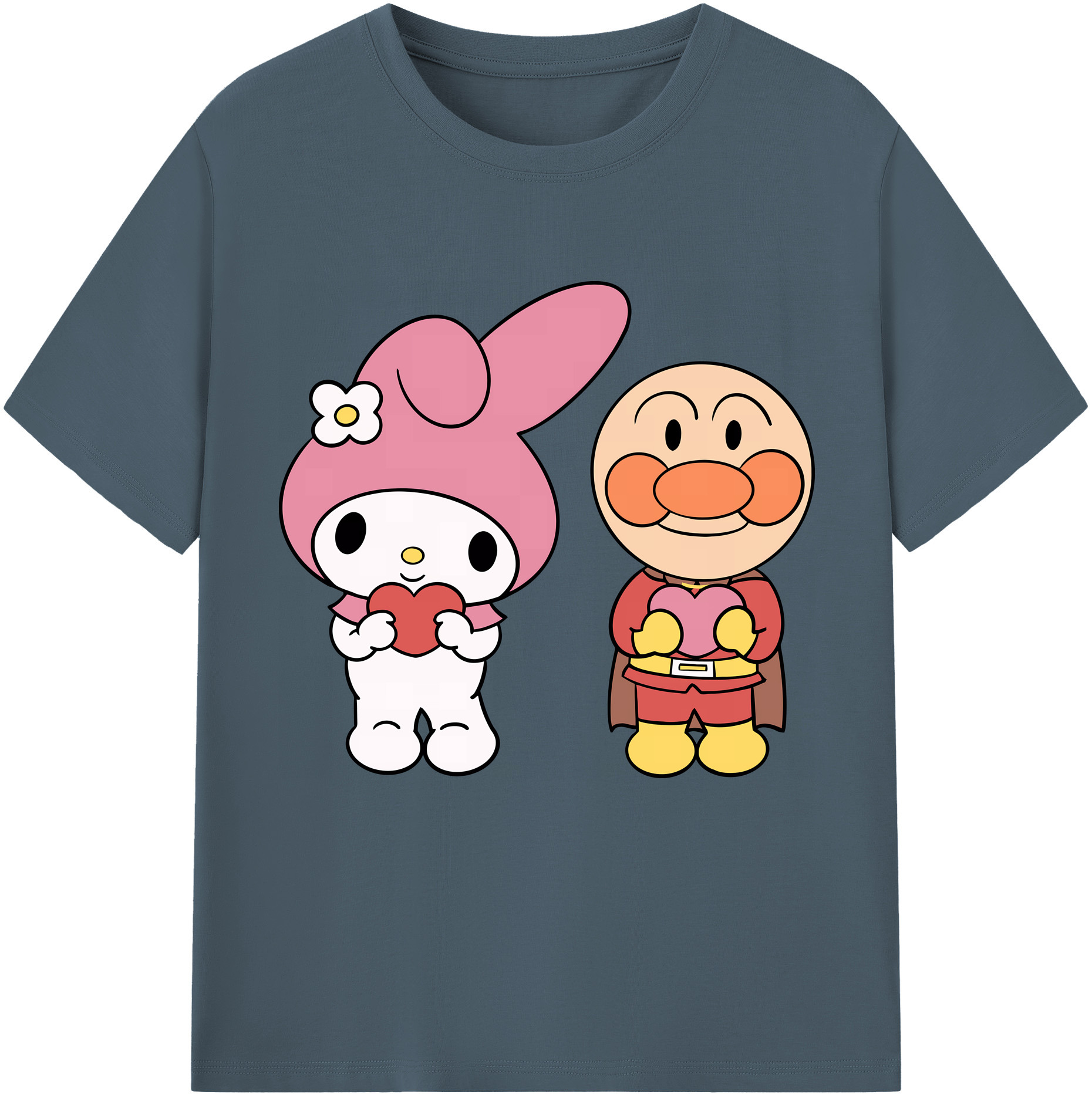 （画像用） アンパンマン Anpanman 綿100％半袖Tシャツ（フロントプリント）